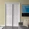 Renin 48 in. x 80 1/2 in. Bypass 6-Panel Closet Door BY0106BWWTE048080